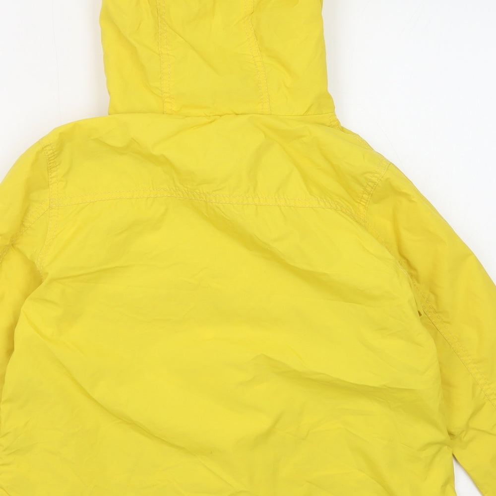Mini Boden Girls Yellow Rain Coat Coat Size 7-8 Years Zip