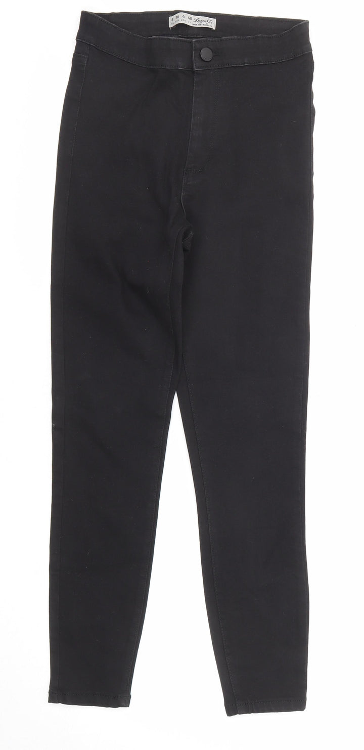 Denim & Co. Womens Black Cotton Skinny Jeans Size 8 Regular Zip