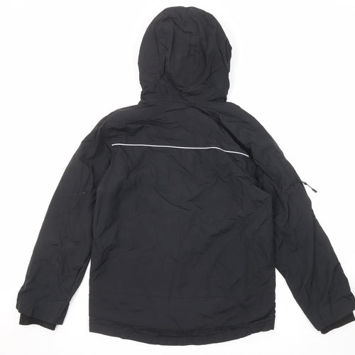 Marks and Spencer Boys Black Windbreaker Jacket Size 13-14 Years Zip