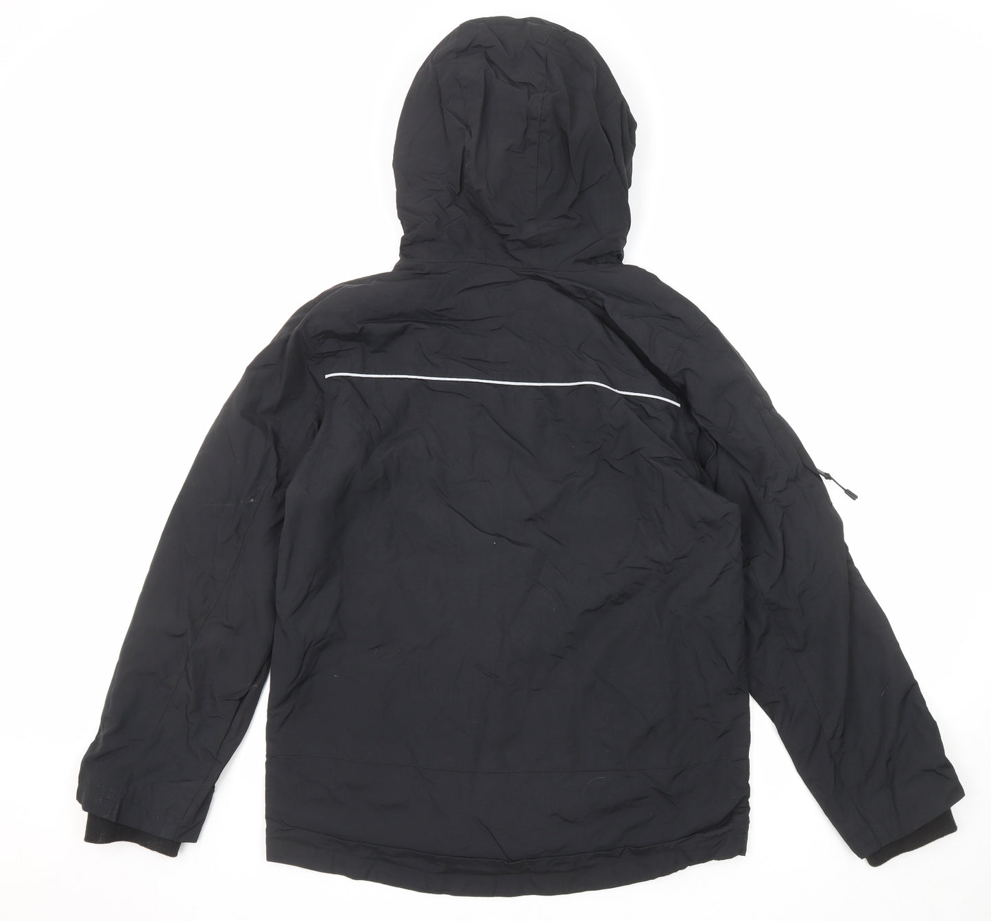 Marks and Spencer Boys Black Windbreaker Jacket Size 13-14 Years Zip