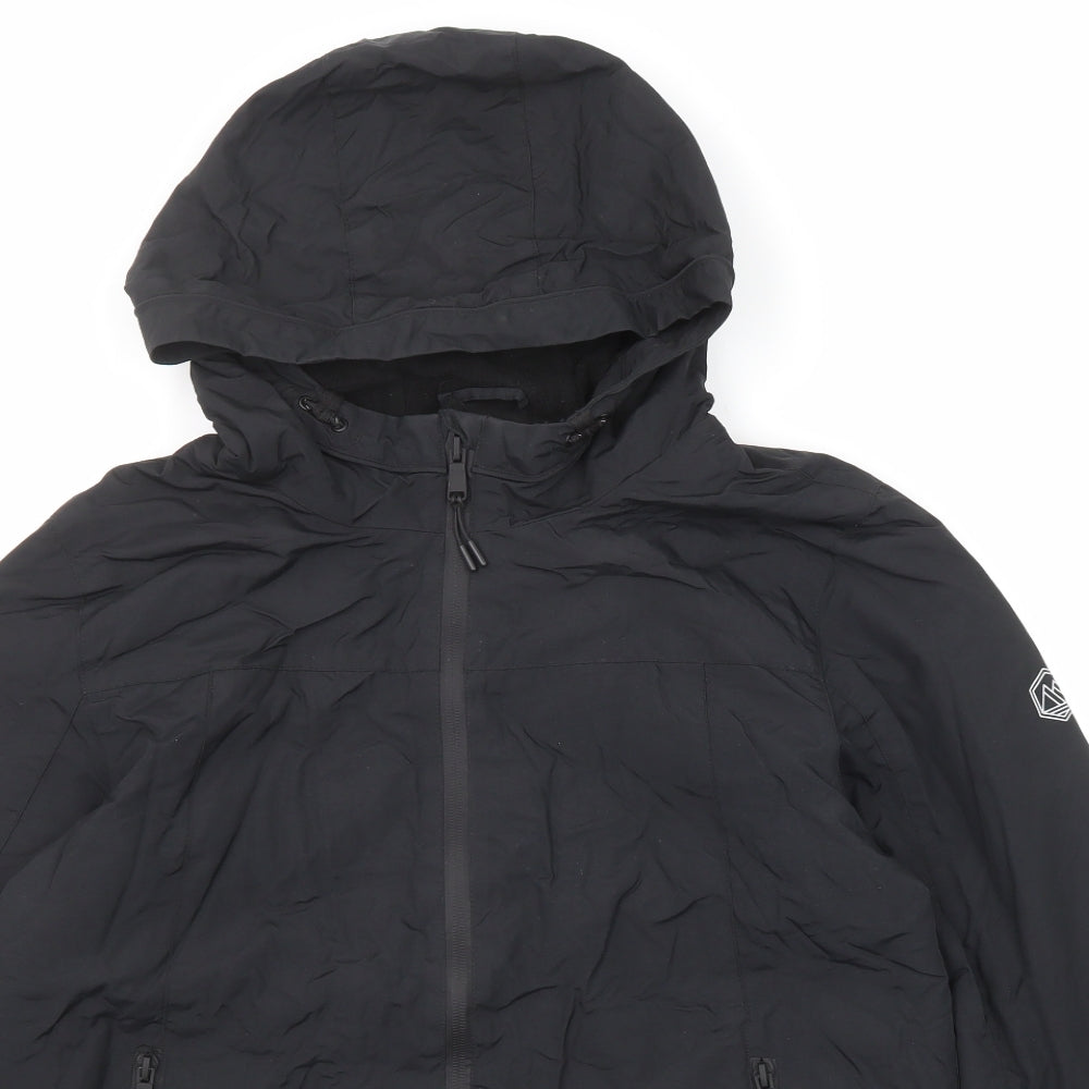 Marks and Spencer Boys Black Windbreaker Jacket Size 13-14 Years Zip