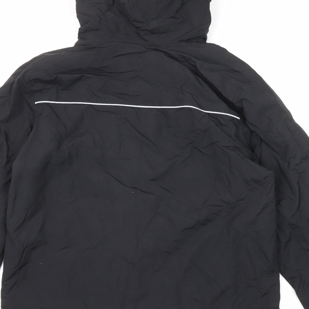 Marks and Spencer Boys Black Windbreaker Jacket Size 13-14 Years Zip