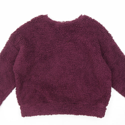 Marks and Spencer Womens Purple Cotton Pullover Sweatshirt Size S Pullover - Button