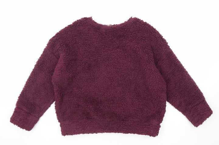 Marks and Spencer Womens Purple Cotton Pullover Sweatshirt Size S Pullover - Button
