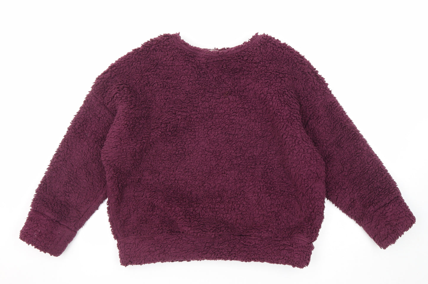 Marks and Spencer Womens Purple Cotton Pullover Sweatshirt Size S Pullover - Button