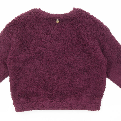 Marks and Spencer Womens Purple Cotton Pullover Sweatshirt Size S Pullover - Button