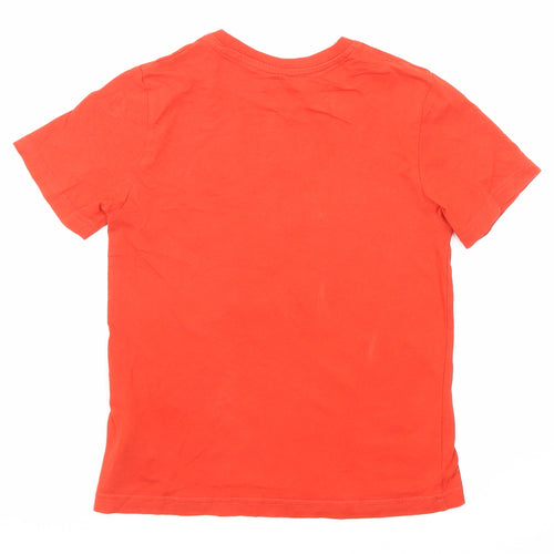 Minecraft Boys Red Cotton Basic T-Shirt Size 7-8 Years Round Neck Pullover - Survival Mode