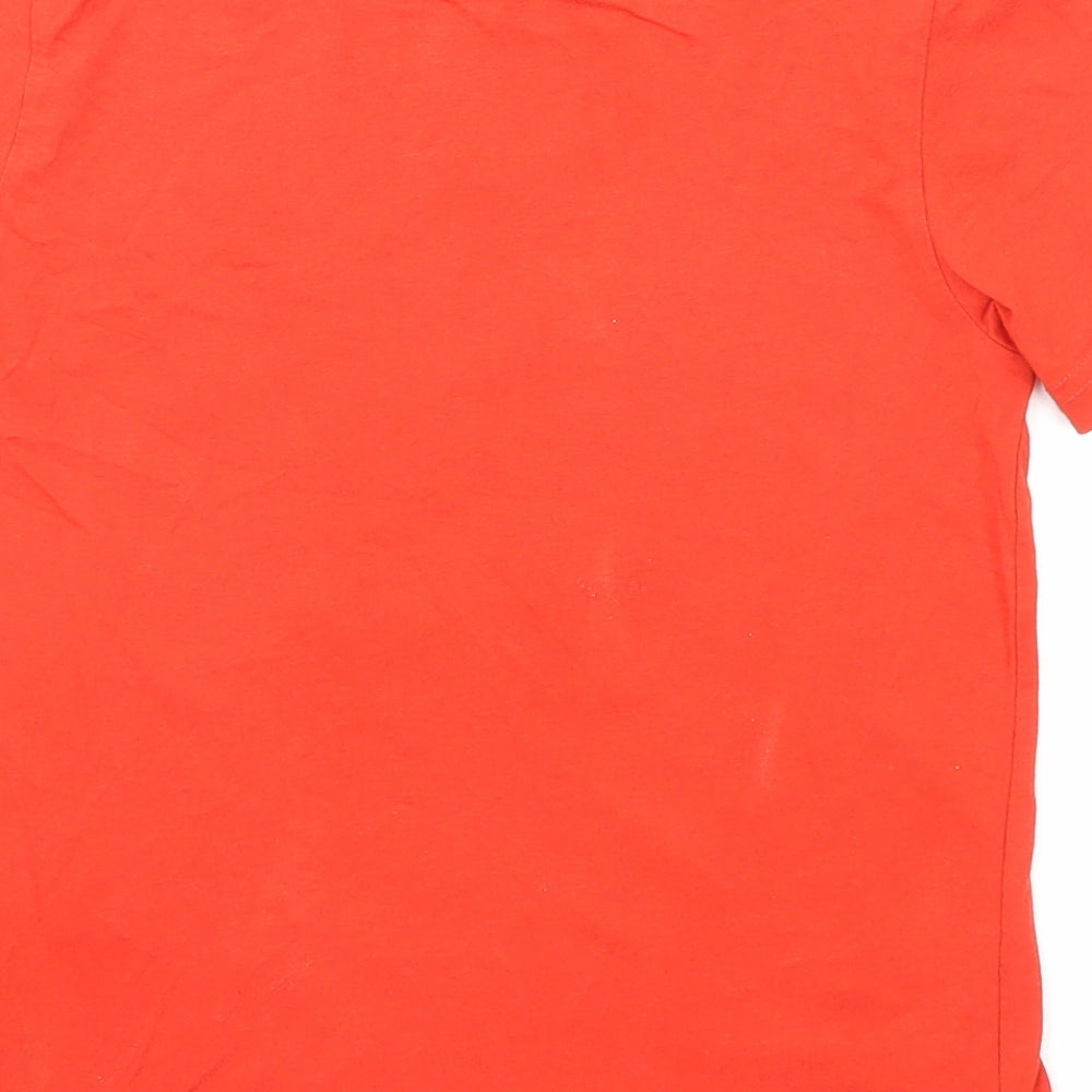 Minecraft Boys Red Cotton Basic T-Shirt Size 7-8 Years Round Neck Pullover - Survival Mode