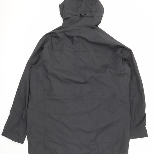 Marks and Spencer Mens Black Rain Coat Coat Size 2XL Zip