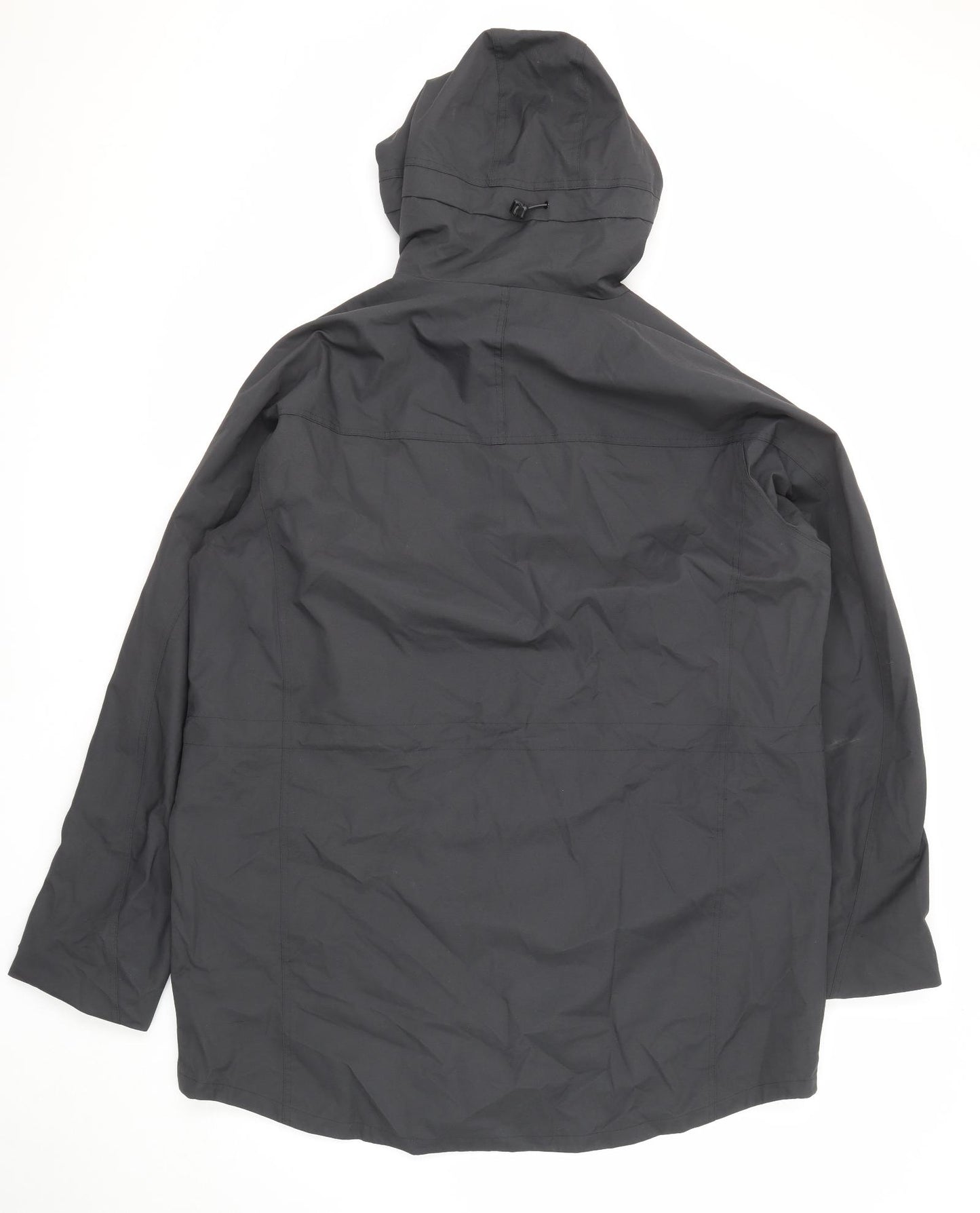 Marks and Spencer Mens Black Rain Coat Coat Size 2XL Zip