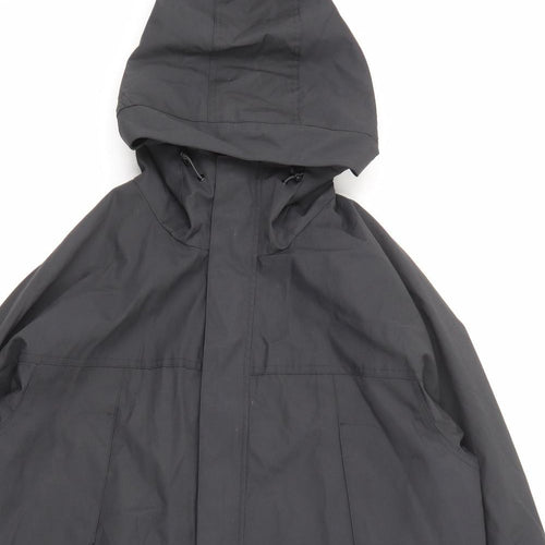 Marks and Spencer Mens Black Rain Coat Coat Size 2XL Zip