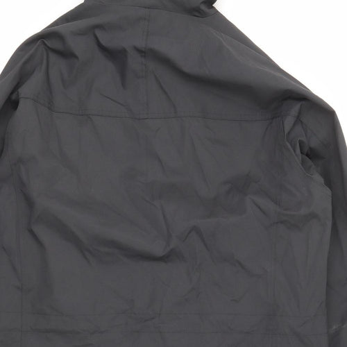Marks and Spencer Mens Black Rain Coat Coat Size 2XL Zip