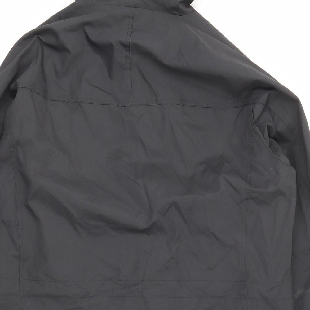 Marks and Spencer Mens Black Rain Coat Coat Size 2XL Zip