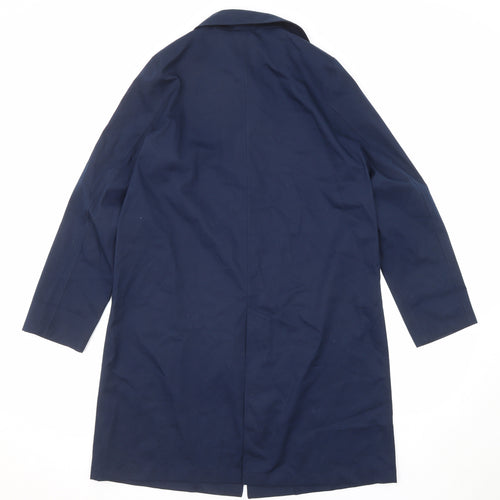Uniqlo Womens Blue Overcoat Coat Size M Button