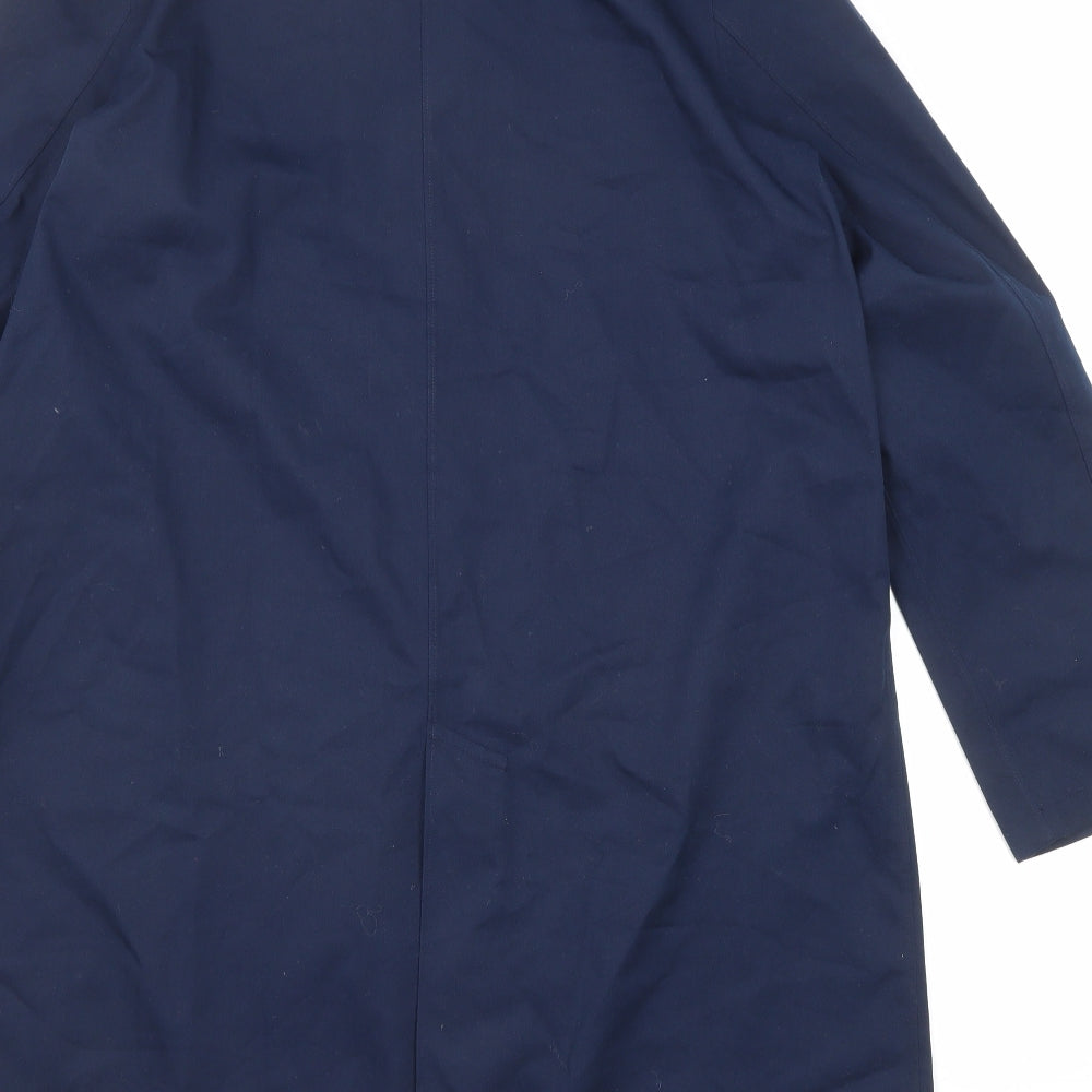 Uniqlo Womens Blue Overcoat Coat Size M Button