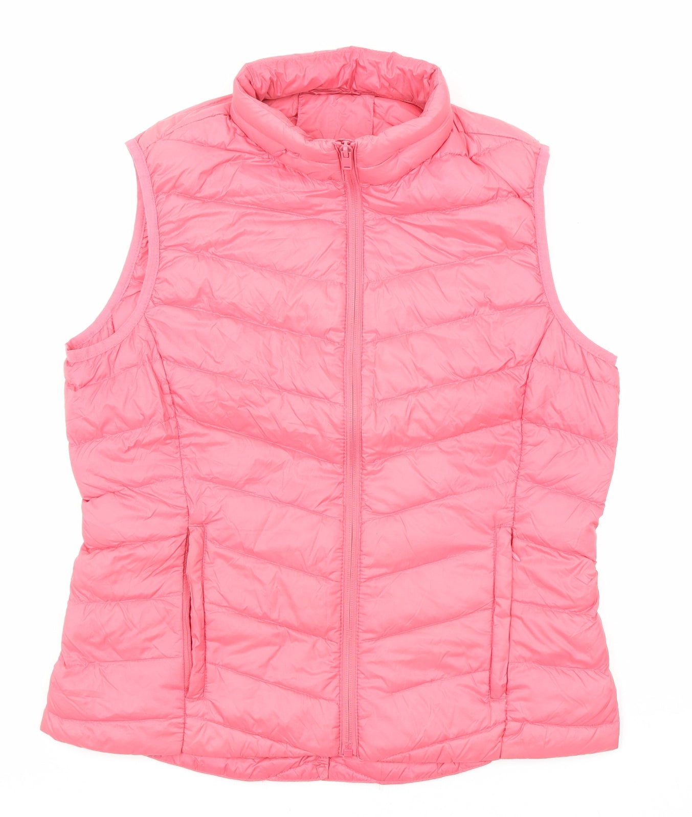 Marks and Spencer Womens Pink Gilet Jacket Size 10 Zip