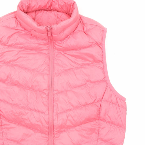 Marks and Spencer Womens Pink Gilet Jacket Size 10 Zip