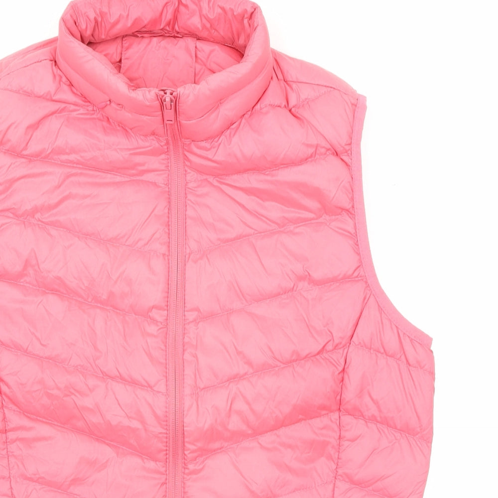 Marks and Spencer Womens Pink Gilet Jacket Size 10 Zip