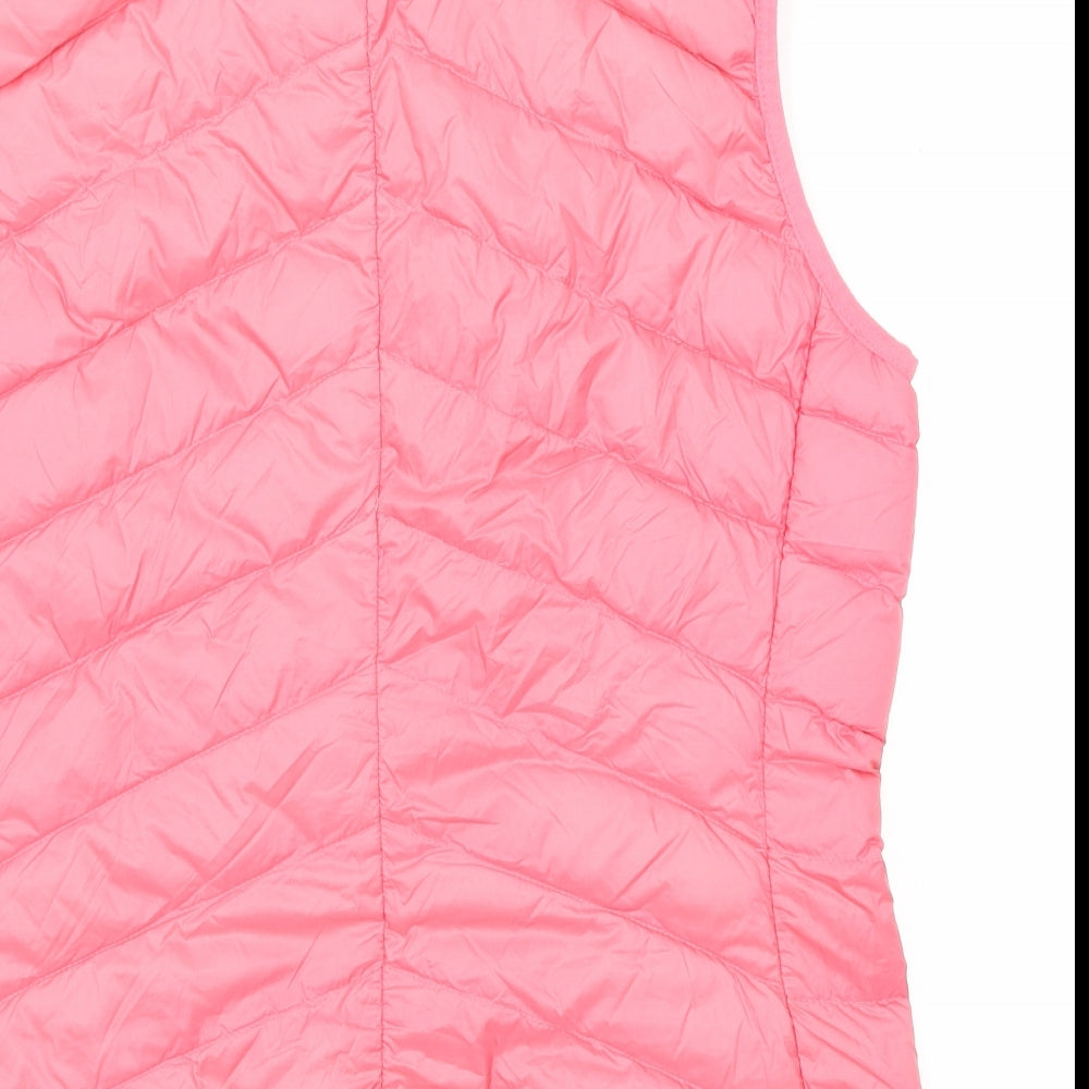 Marks and Spencer Womens Pink Gilet Jacket Size 10 Zip