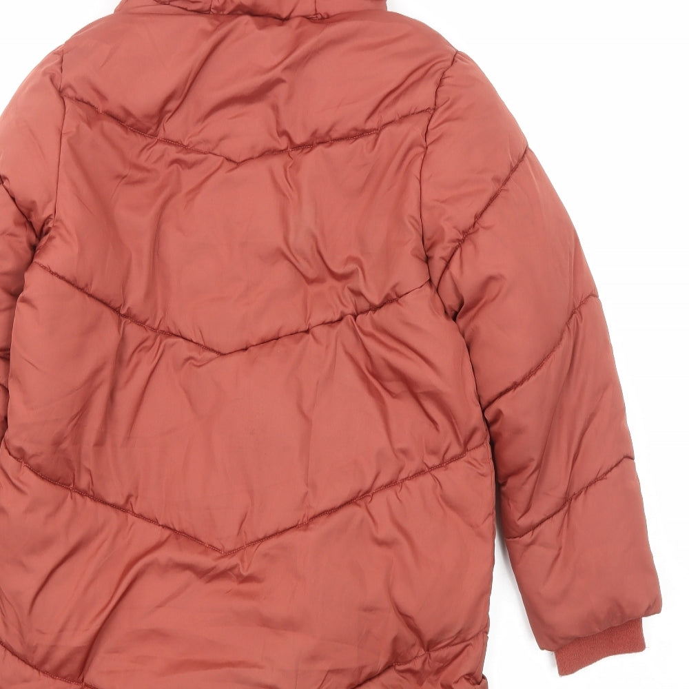 NEXT Girls Red Quilted Coat Size 10 Years Zip
