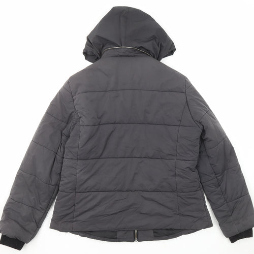 John Lewis Womens Grey Puffer Jacket Jacket Size 14 Zip