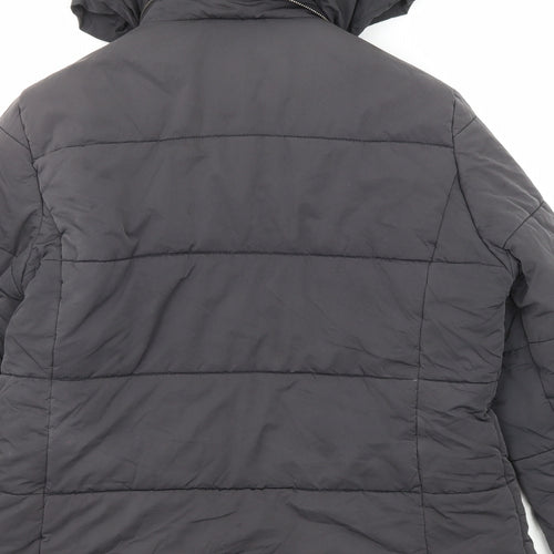 John Lewis Womens Grey Puffer Jacket Jacket Size 14 Zip