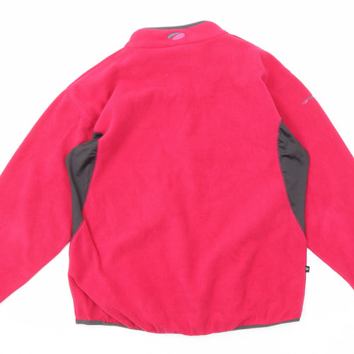 Mountain Life Womens Pink Colourblock Polyester Pullover Sweatshirt Size 16 Zip