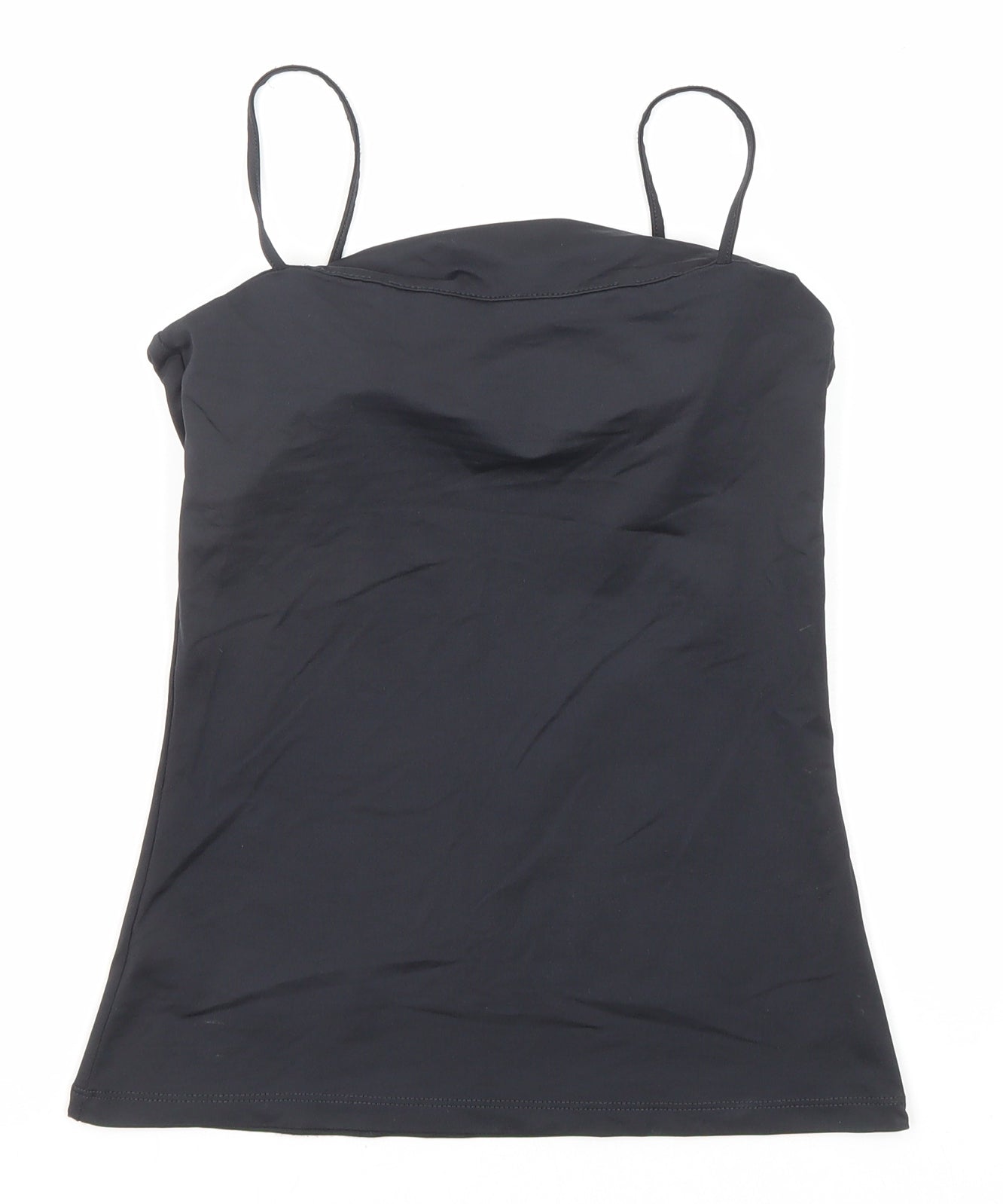 H&M Womens Black Polyamide Camisole Tank Size S Cowl Neck
