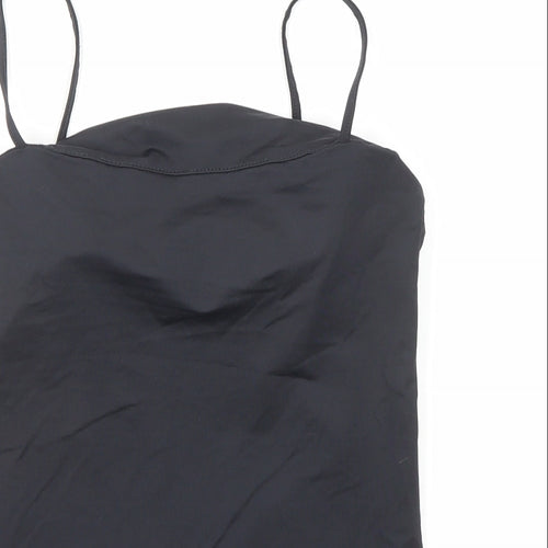 H&M Womens Black Polyamide Camisole Tank Size S Cowl Neck