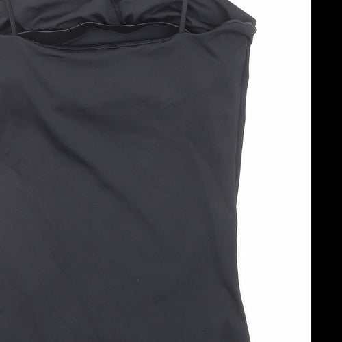H&M Womens Black Polyamide Camisole Tank Size S Cowl Neck