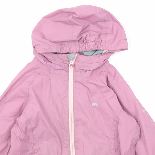 Trespass Girls Purple Windbreaker Jacket Size 7-8 Years Zip
