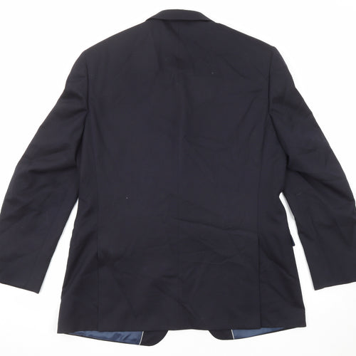 Marks and Spencer Mens Blue Wool Jacket Suit Jacket Size 42 Regular