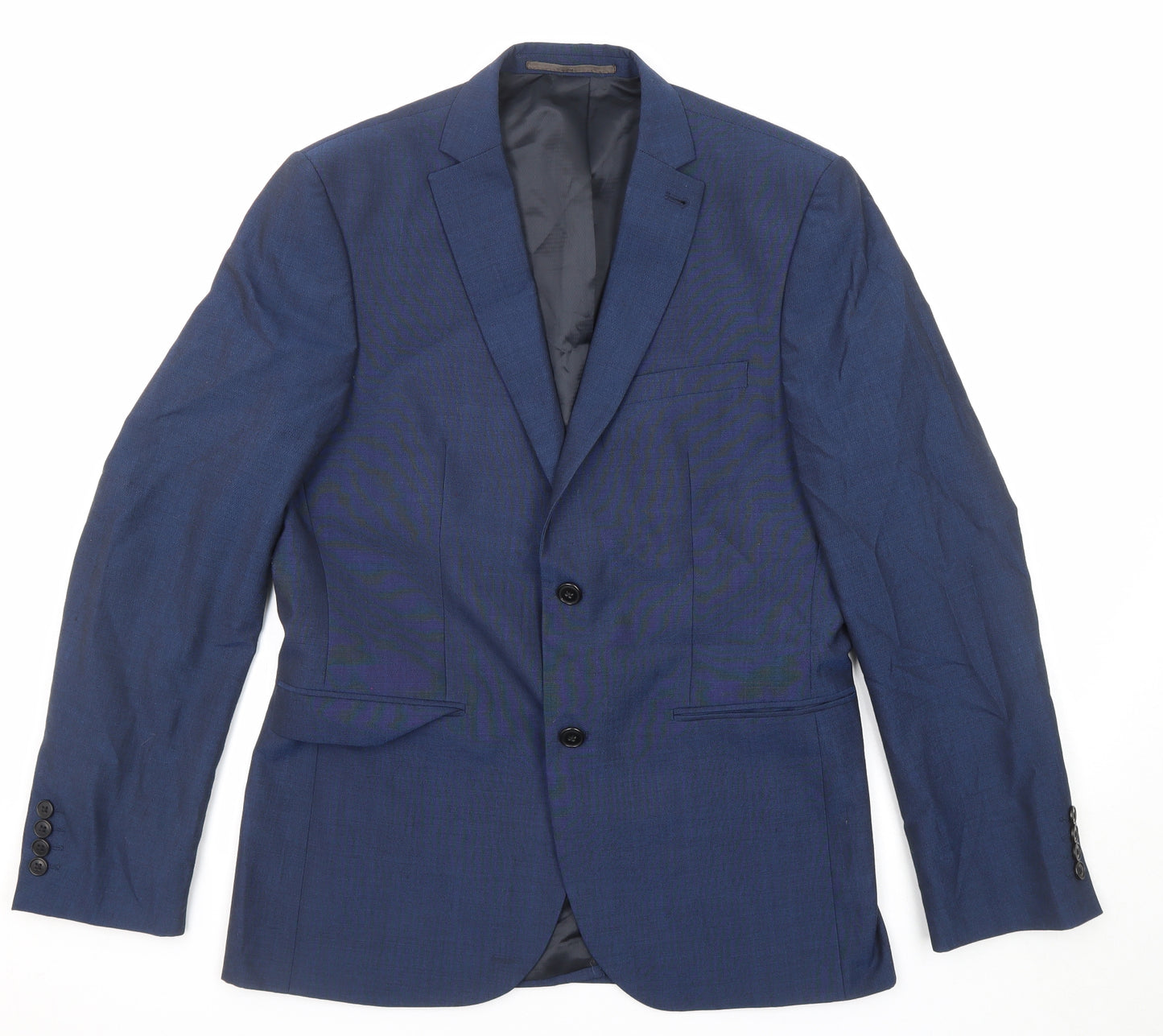 NEXT Mens Blue Wool Jacket Suit Jacket Size 40 Regular