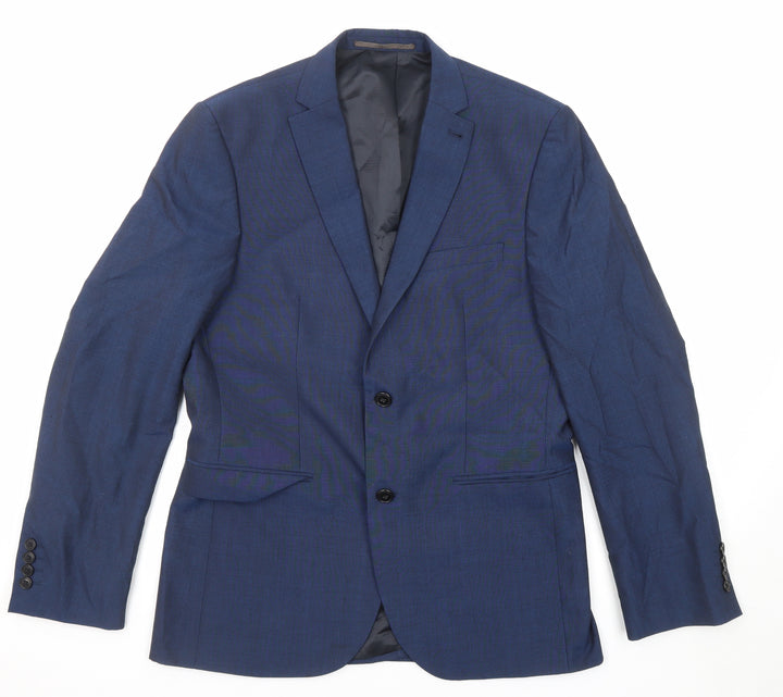 NEXT Mens Blue Wool Jacket Suit Jacket Size 40 Regular