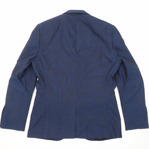 NEXT Mens Blue Wool Jacket Suit Jacket Size 40 Regular