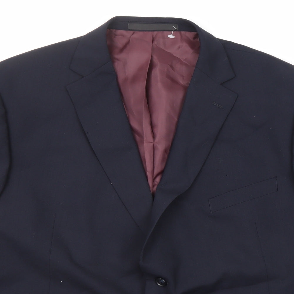 Marks and Spencer Mens Blue Wool Jacket Suit Jacket Size 50 Regular
