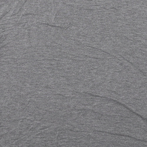 John Lewis Womens Grey Viscose Basic T-Shirt Size 8 Round Neck