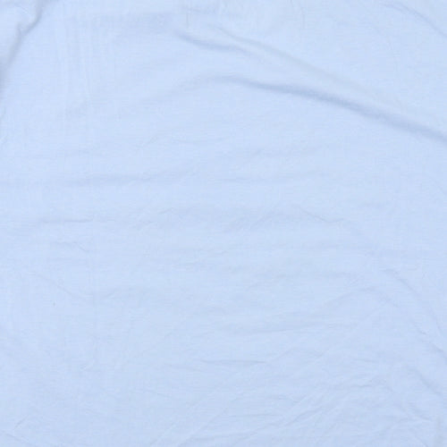Marks and Spencer Womens Blue Cotton Basic T-Shirt Size 14 Round Neck - Mickey Mouse