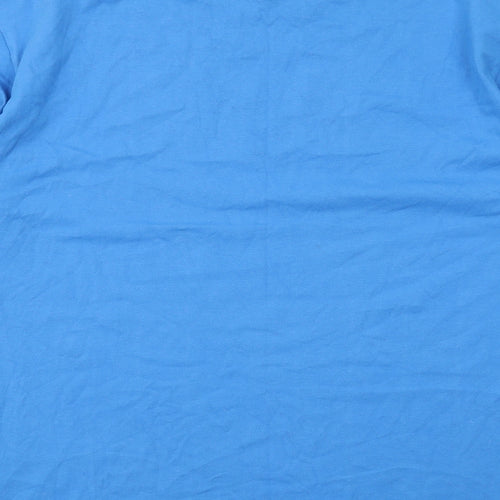 Uniqlo Womens Blue Cotton Basic T-Shirt Size S Round Neck - Billie Eilish