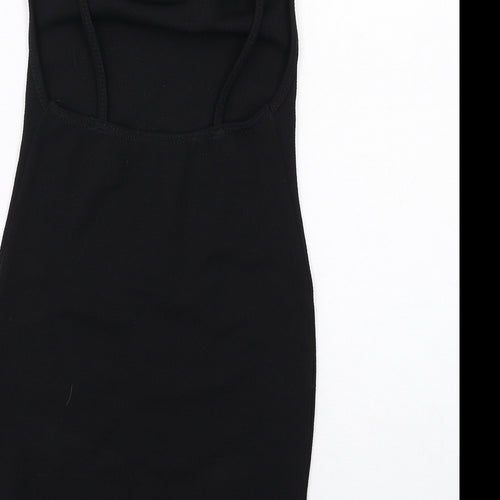 Missguided Womens Black Polyester Bodycon Size 6 Cowl Neck Pullover