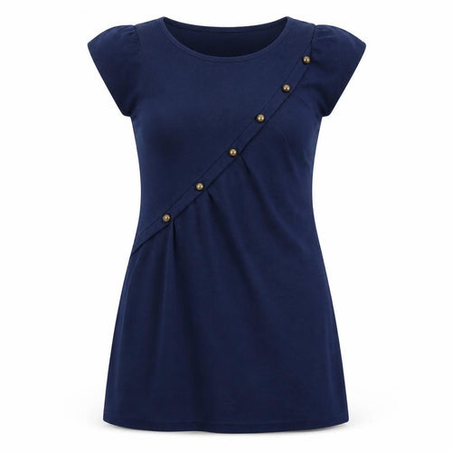 Pussycat London Womens Blue Acrylic A-Line Size 12 Round Neck Pullover