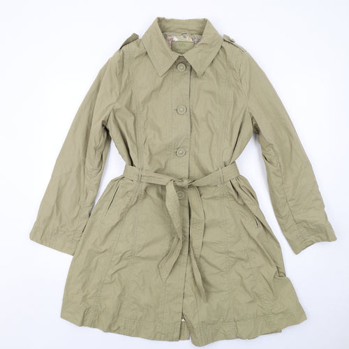 Per Una Womens Beige Overcoat Coat Size 14 Button