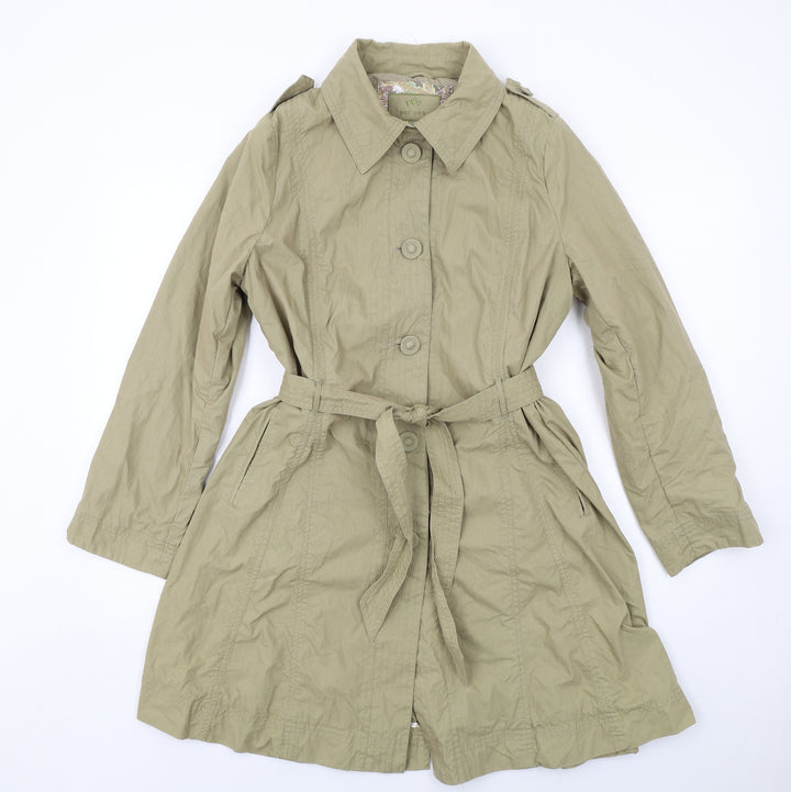 Per Una Womens Beige Overcoat Coat Size 14 Button