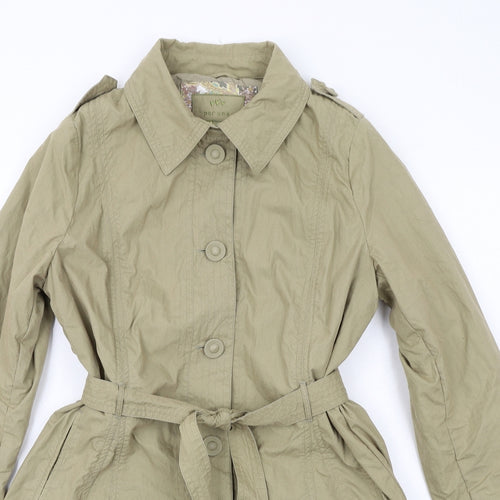Per Una Womens Beige Overcoat Coat Size 14 Button