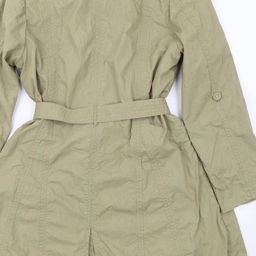 Per Una Womens Beige Overcoat Coat Size 14 Button
