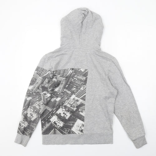 TOM TAILOR Boys Grey Cotton Pullover Hoodie Size L Pullover - City