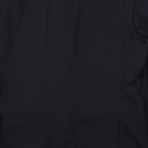 Scott & Taylor Mens Blue Striped Polyester Jacket Suit Jacket Size 42 Regular