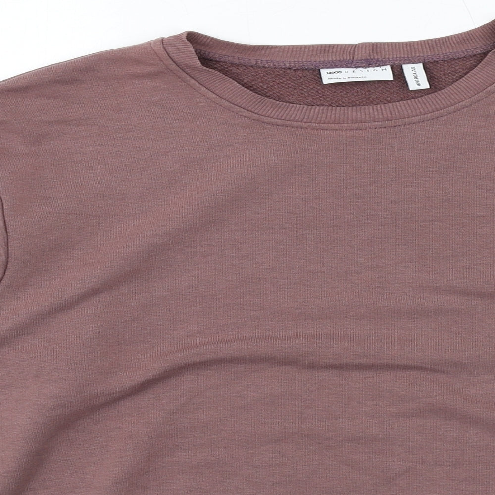 ASOS Womens Purple Cotton Pullover Sweatshirt Size 6 Pullover