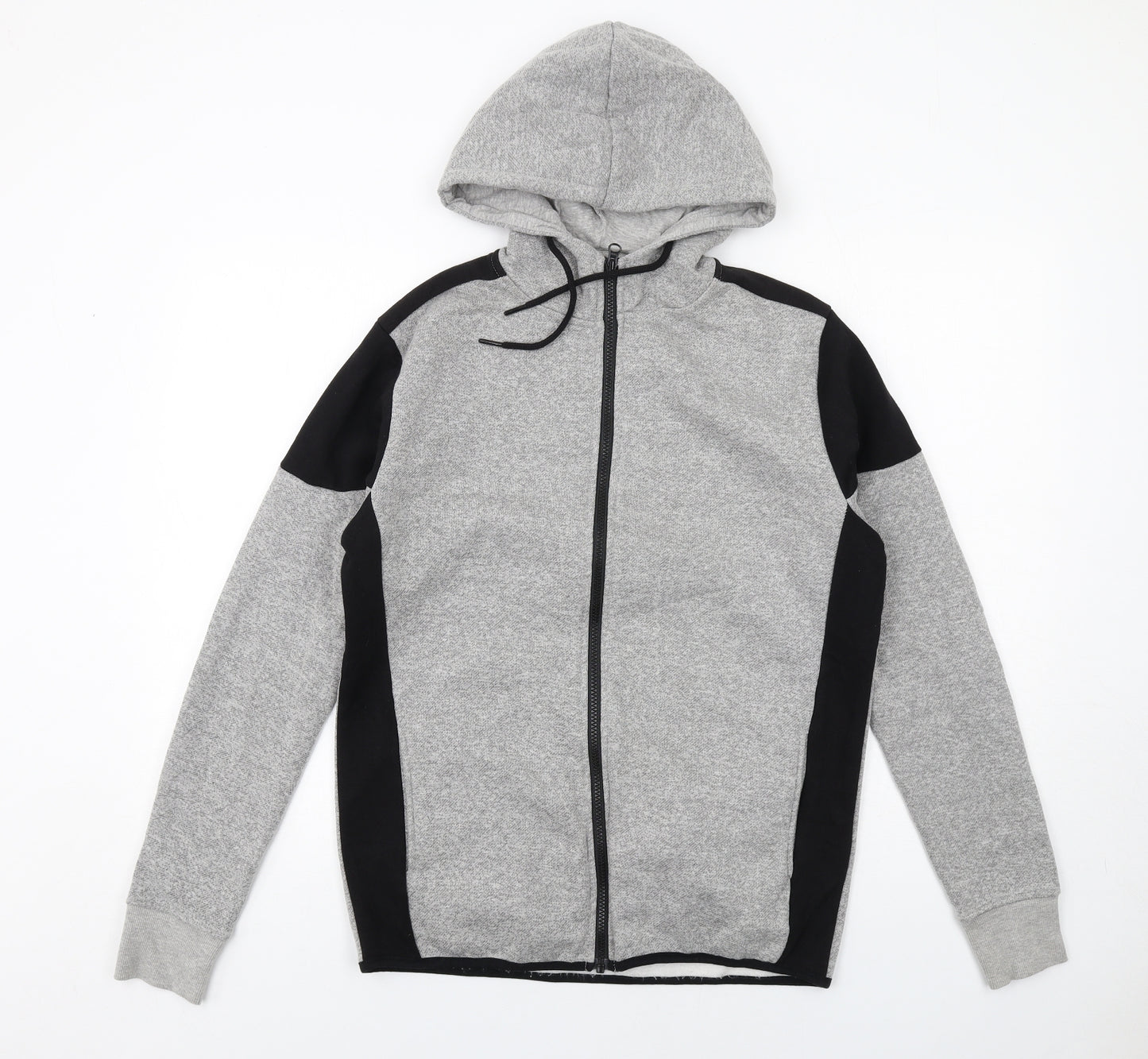 New Look Mens Grey Cotton Full Zip Hoodie Size M
