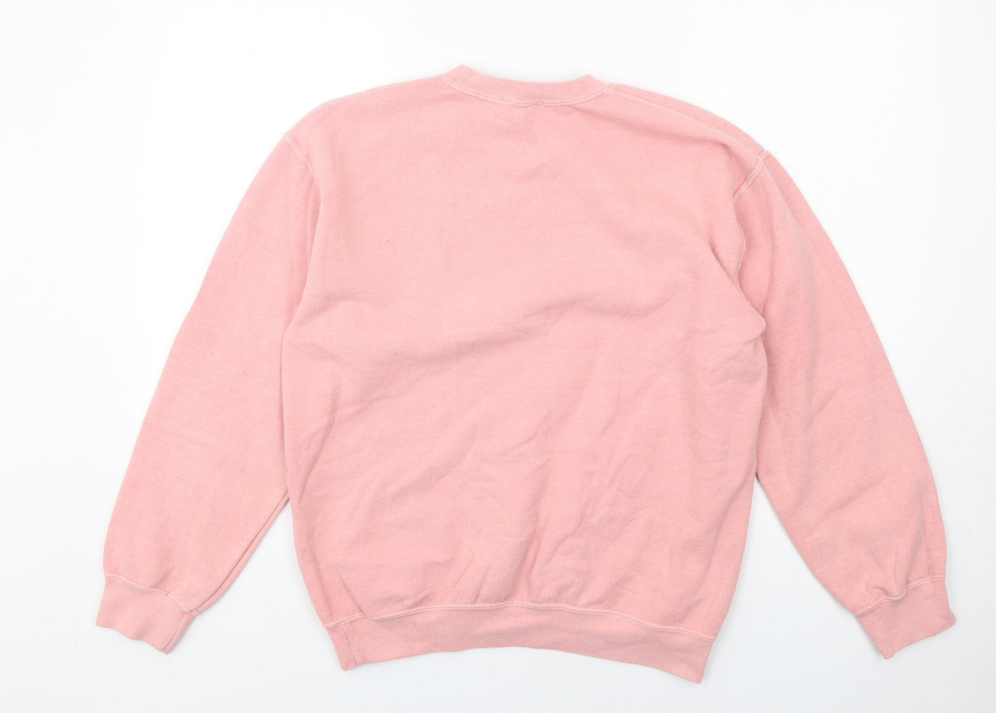 Topshop Womens Pink Cotton Pullover Sweatshirt Size M Pullover - Panda detail